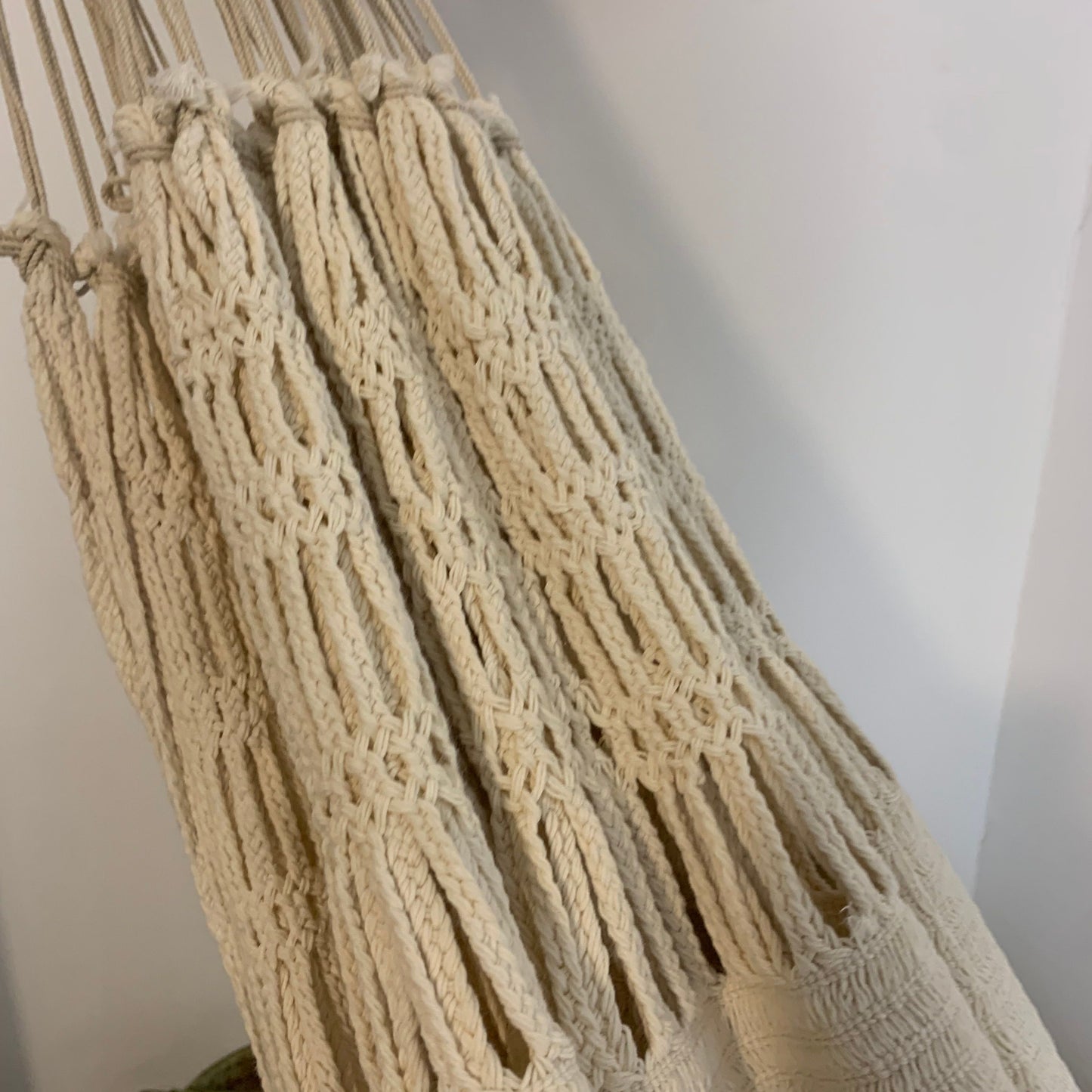 Amaca "Chinchorro" Wayuù Deluxe , Ecrù, D.O.P, fatta a mano.