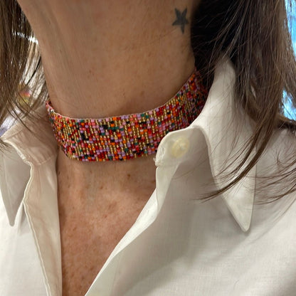 choker perline multicolori