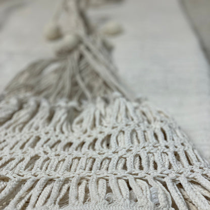 Amaca "Chinchorro" Wayuù Deluxe , Ecrù, D.O.P, fatta a mano.