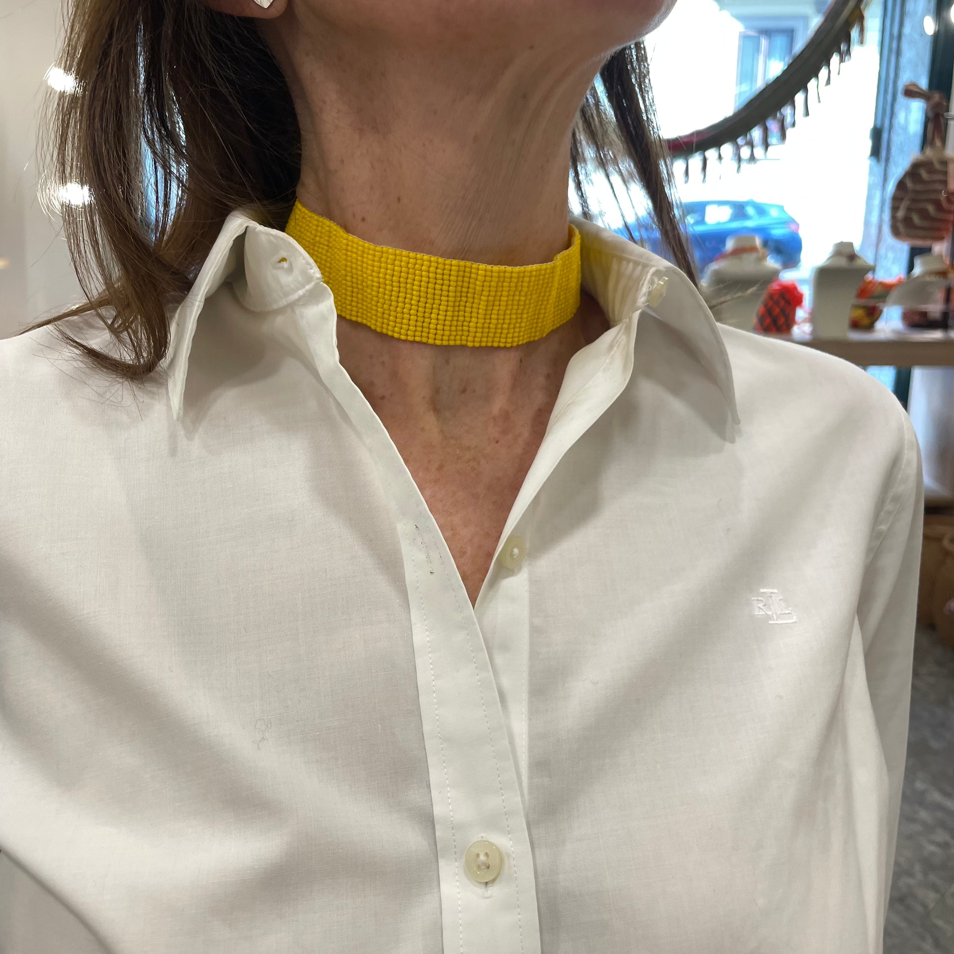 choker collana gialla
