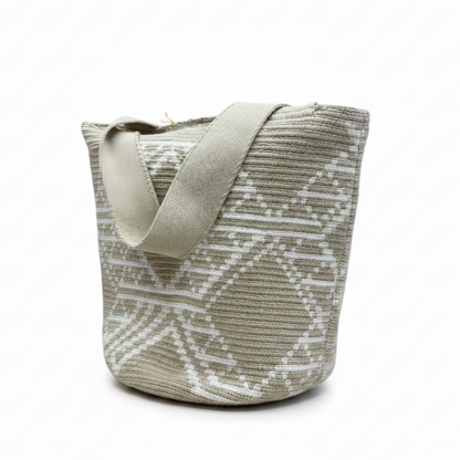 Mochila Wayuu Doppio Manico Ampia Capacità - Tessuta a Mano Colombia