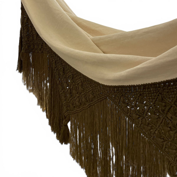 Amaca "Macramé", Beige, Misura 3,60 x 1,60 m.
