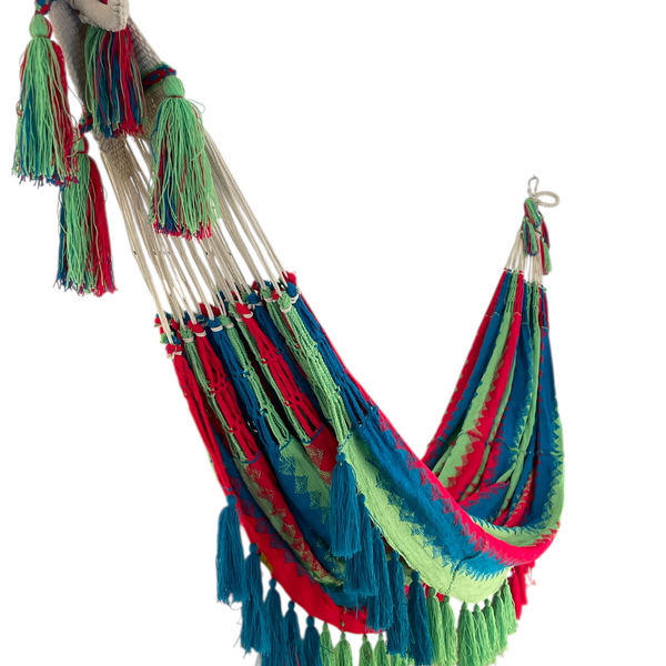 Amaca "Chinchorro" Wayuù Artigianale – Tessuto a Mano in La Guajira, [3,45 x 2,40 m]