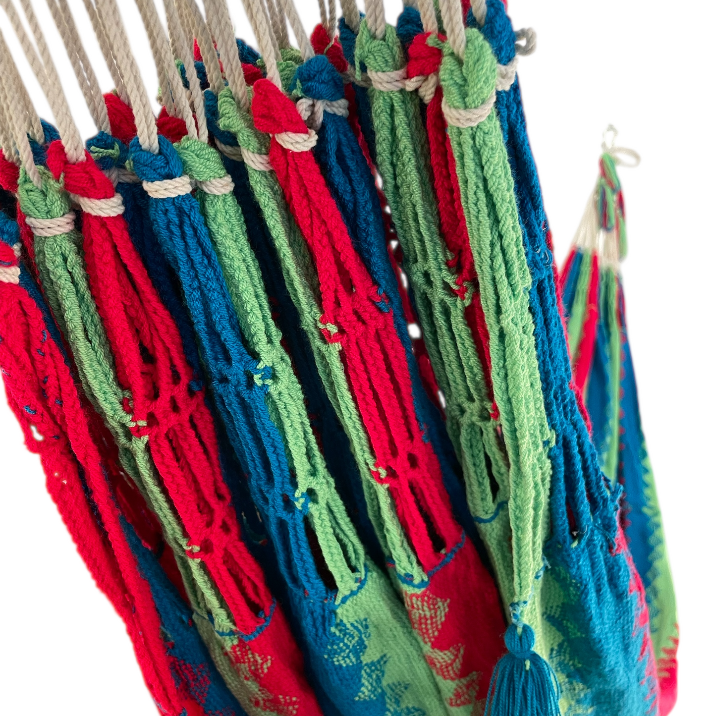 Amaca "Chinchorro" Wayuù Artigianale – Tessuto a Mano in La Guajira, Quadri e Rombi [3,45 x 2,40 m]