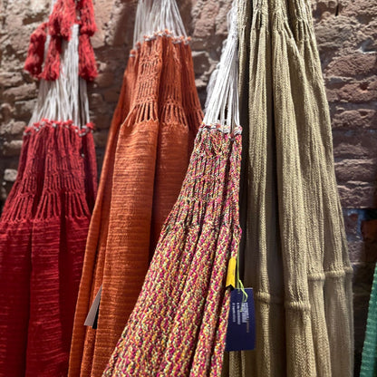 Amaca "Chinchorro"  Tinta Unita Wayuù, D.O.P, tessuto a mano. Misure 3,45 x 2,40 m