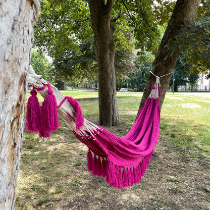 Amaca "Chinchorro"  Tinta Unita Wayuù, D.O.P, tessuto a mano. Misure 3,45 x 2,40 m