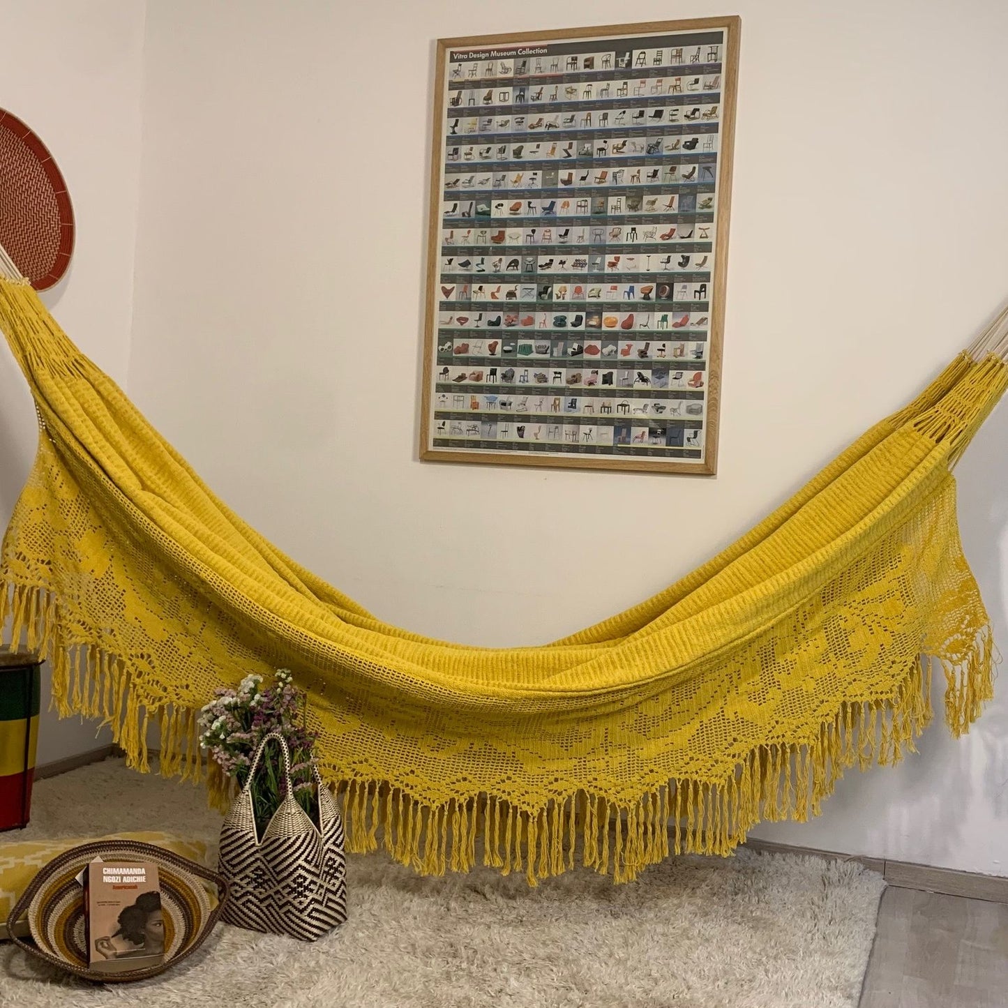 Amaca Artigianale "Chinchorro" Gialla - Pezzo Unico Wayuù Deluxe