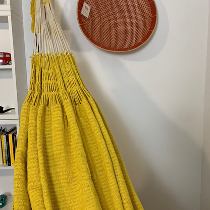 Amaca Artigianale "Chinchorro" Gialla - Pezzo Unico Wayuù Deluxe