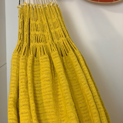 Amaca Artigianale "Chinchorro" Gialla - Pezzo Unico Wayuù Deluxe