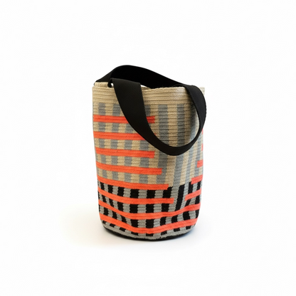 Mochila Wayuu doppio manico ampia capacità tessuta a mano in Colombia