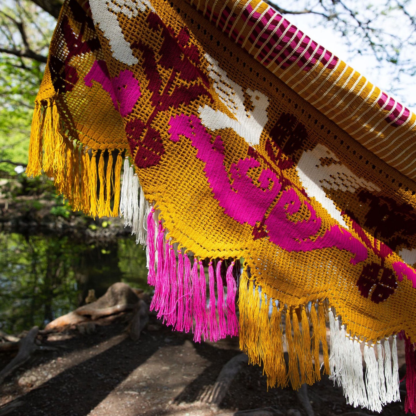 Amaca Chinchorro Wayuù Deluxe D.O.P. Senape 3,60x2,20m