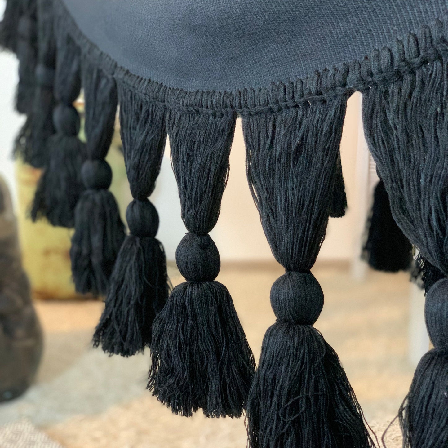 Amaca "Borlas", Nera, Misura 3,60 x 1,60 m