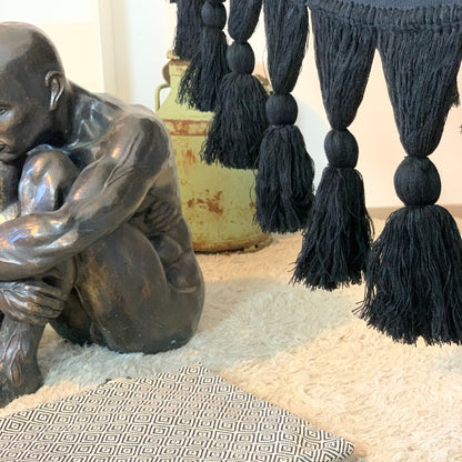 Amaca "Borlas", Nera, Misura 3,60 x 1,60 m