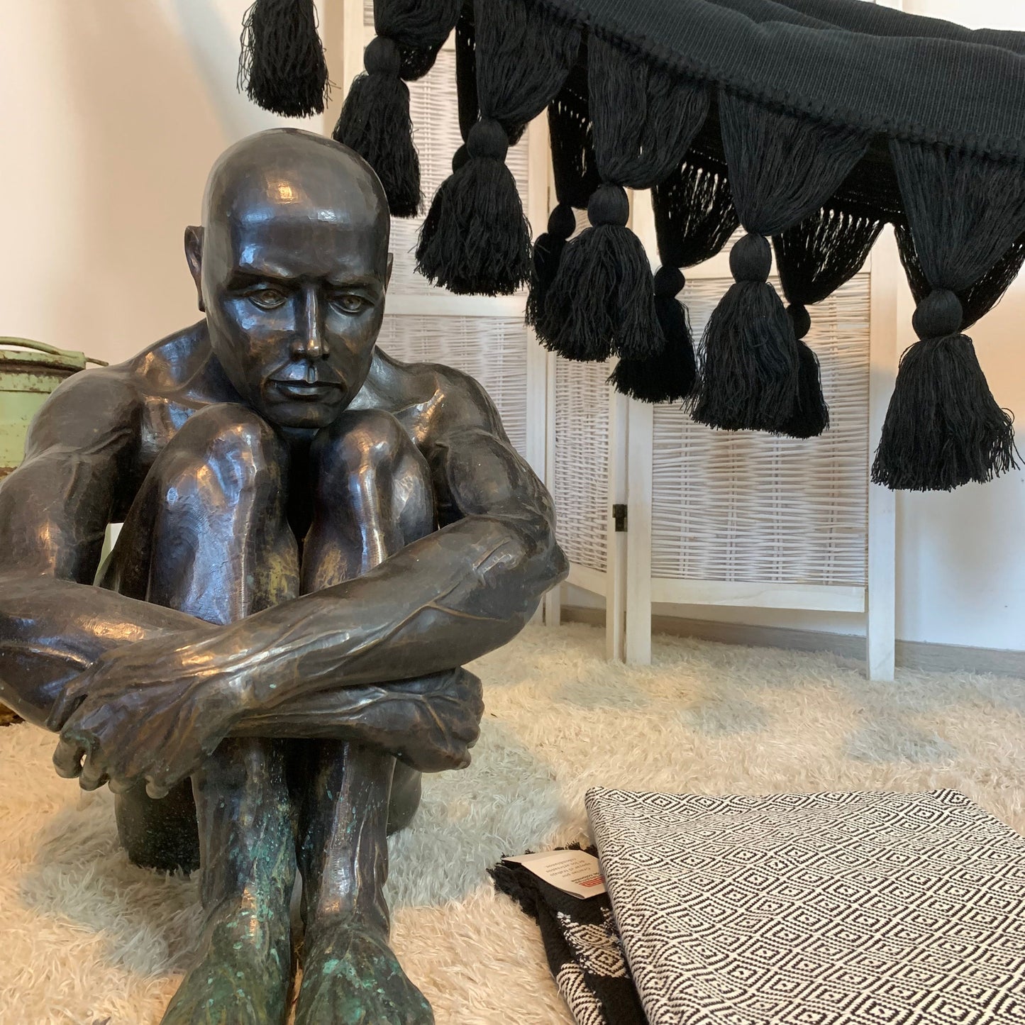 Amaca "Borlas", Nera, Misura 3,60 x 1,60 m