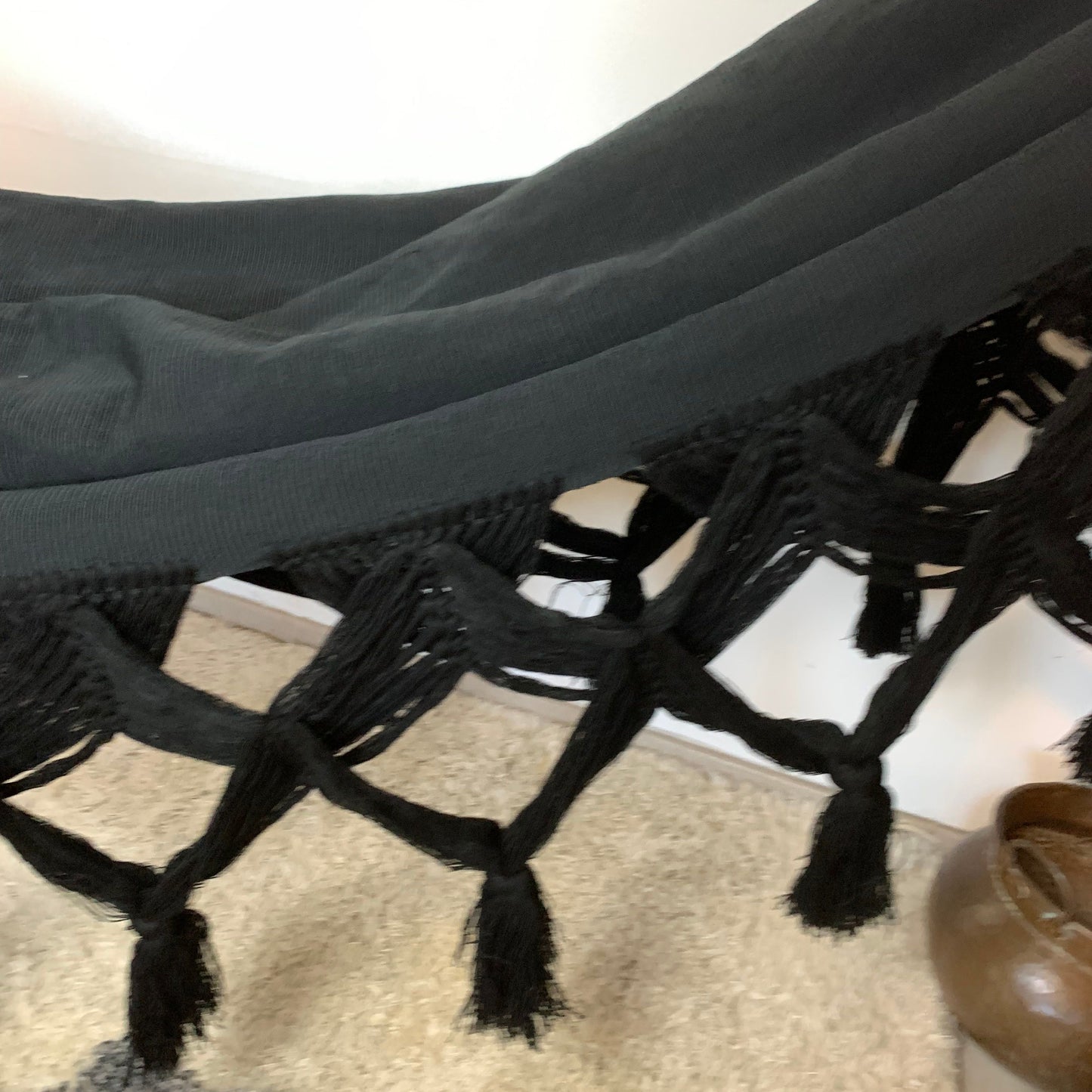 Amaca "Espina de Pescado", Nera, Misura 3,60 x 1,60