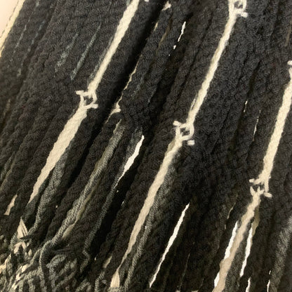 Dettaglio nodo amaca Wayuù Deluxe nero bianco artigianato tradizionale