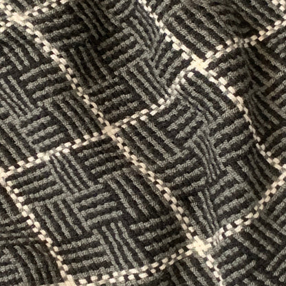 dettaglio stoffa  Amaca Chinchorro Wayuù nero bianco tessuto a mano La Guajira Colombia