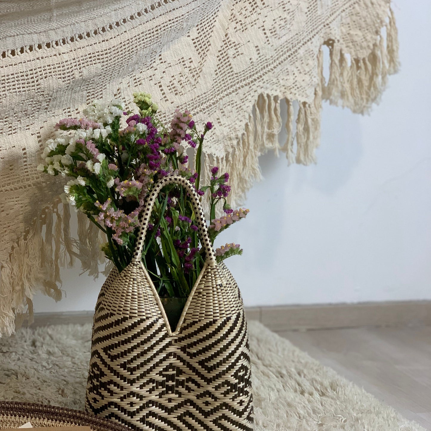 Amaca "Chinchorro" Wayuù Deluxe , Ecrù, D.O.P, fatta a mano.