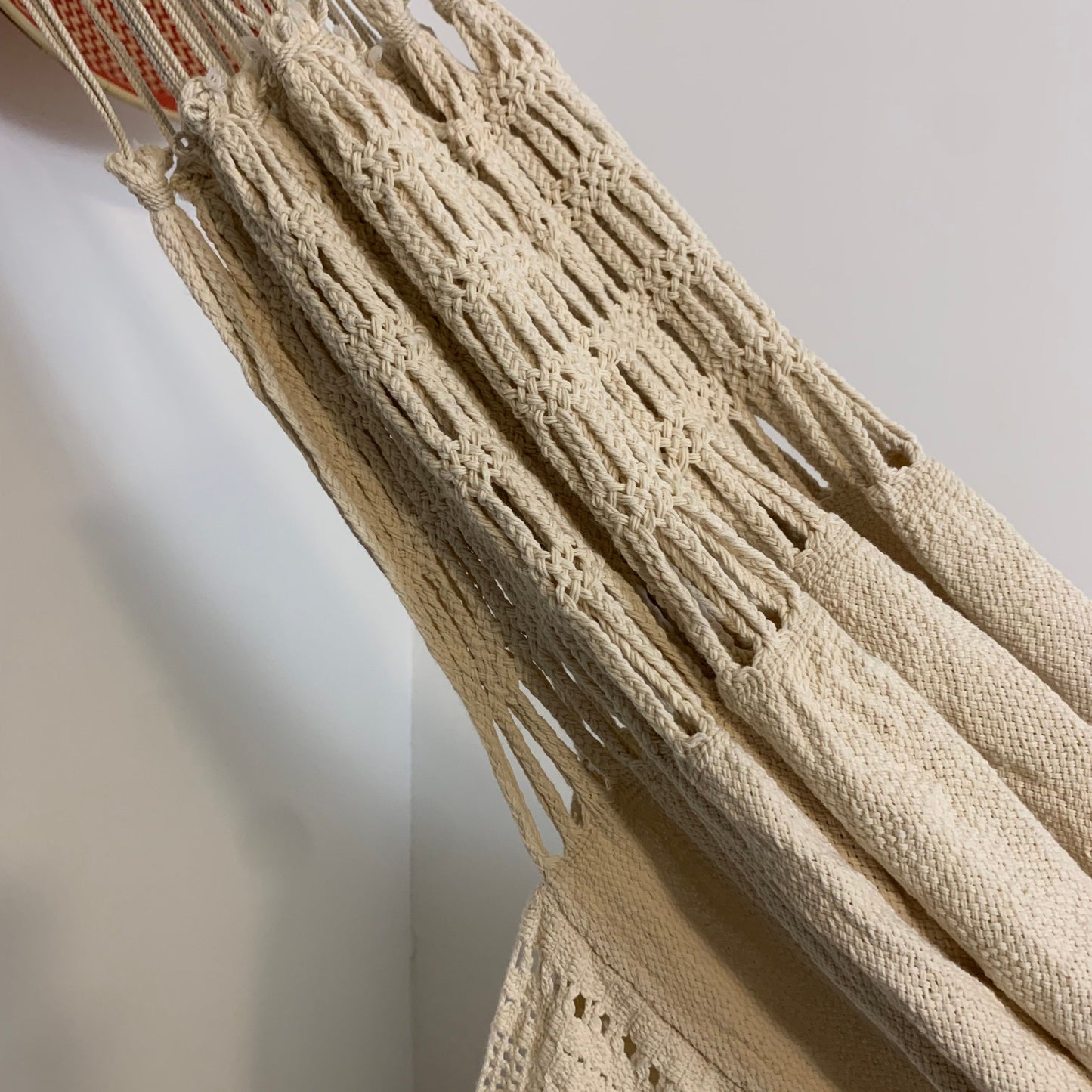 Amaca "Chinchorro" Wayuù Deluxe , Ecrù, D.O.P, fatta a mano.